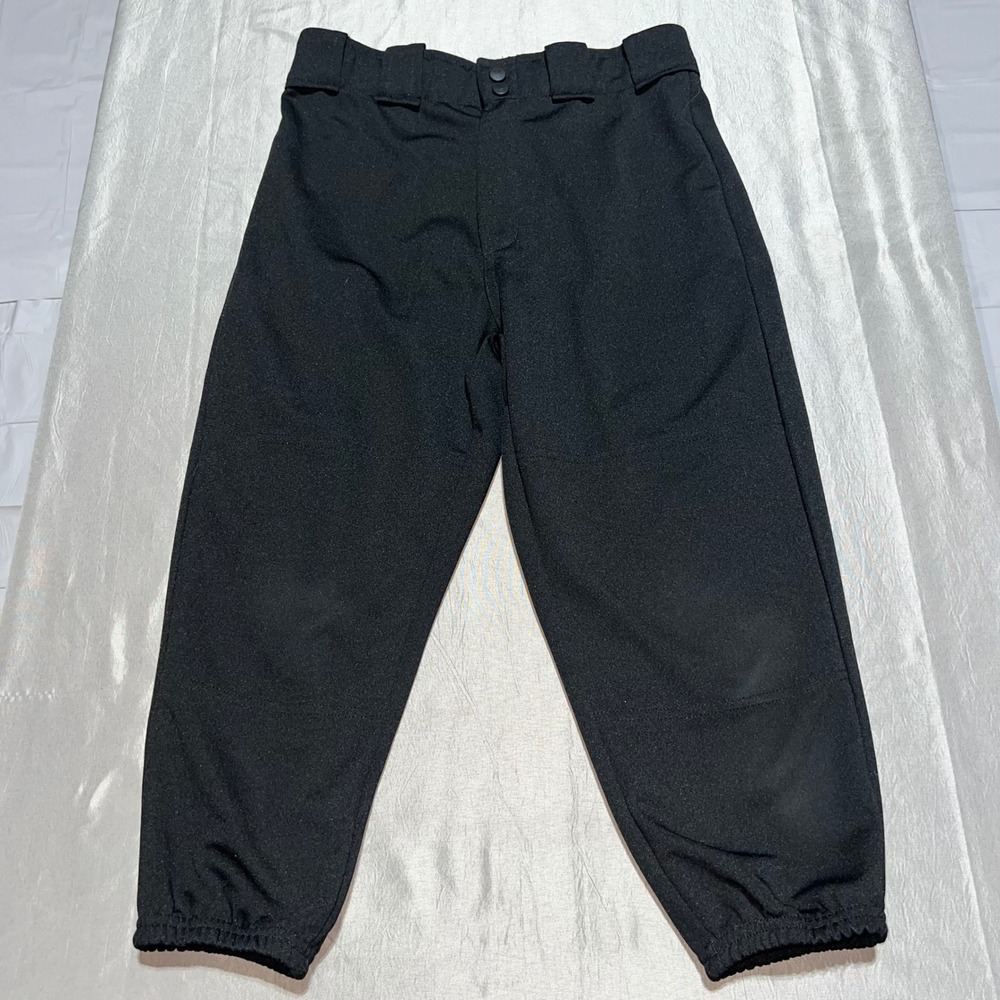 Rawlings Youth Large Black Baseball Pants BTB1010R Knicker Style Elastic Cuff